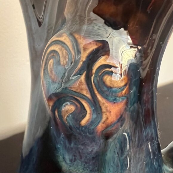 Irish COLM DE RIS Pitcher Jug Vase Irish Studio Art Pottery Celtic Ireland 7-1/2 - Picture 7 of 13